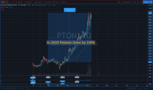 PTON stock grew by 246% in 2020